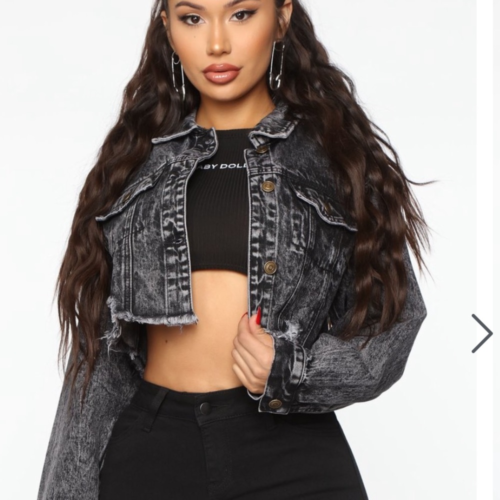 Fashion Nova acid wash jean jacket